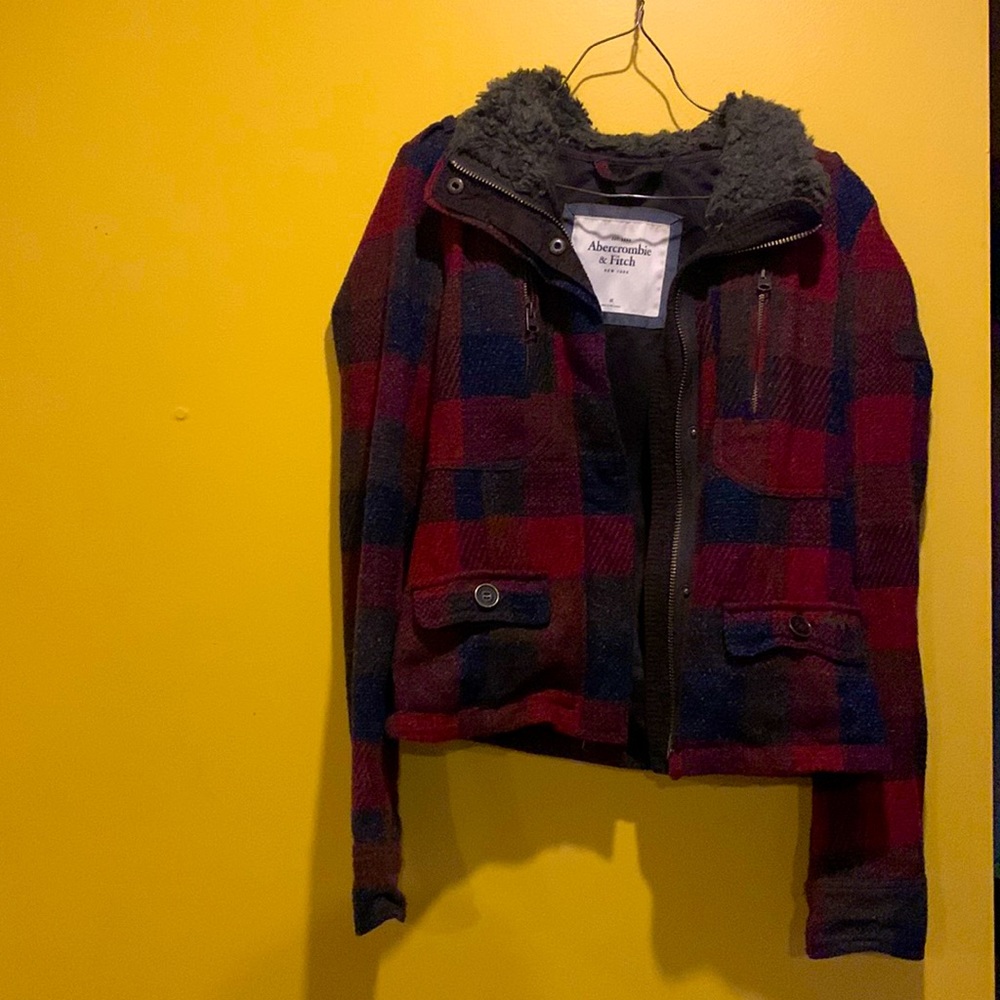 Abercrombie & fitch Women’s medium plaid jacket
